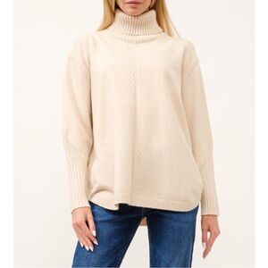 Elegant Cream Turtleneck Sweater